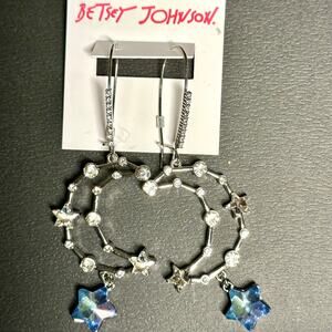 Sparkly Celestial Betsey Johnson Drop Earrings
